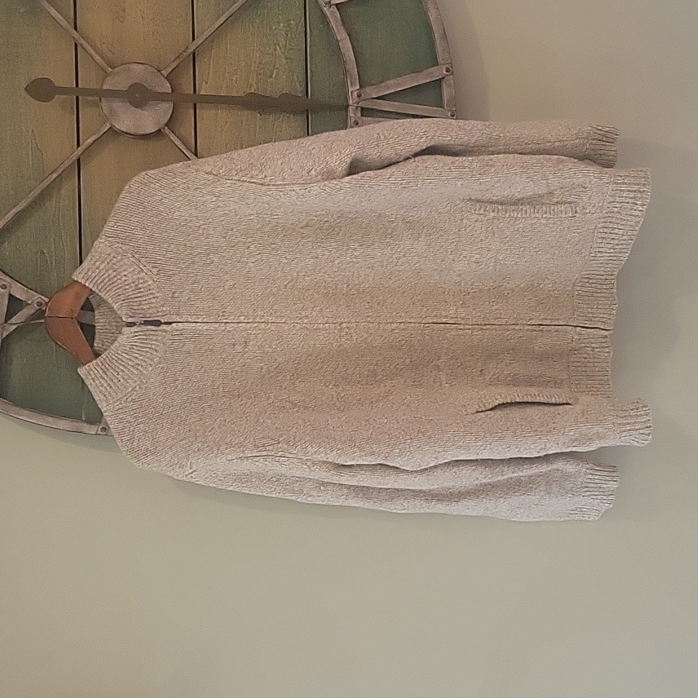 L.L.Bean Vintage Lambswool Lined Full Zip Sweater
